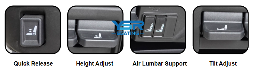 Luxor Truck Seat Feature Close-up Luxor Truck Seat Feature Close-up